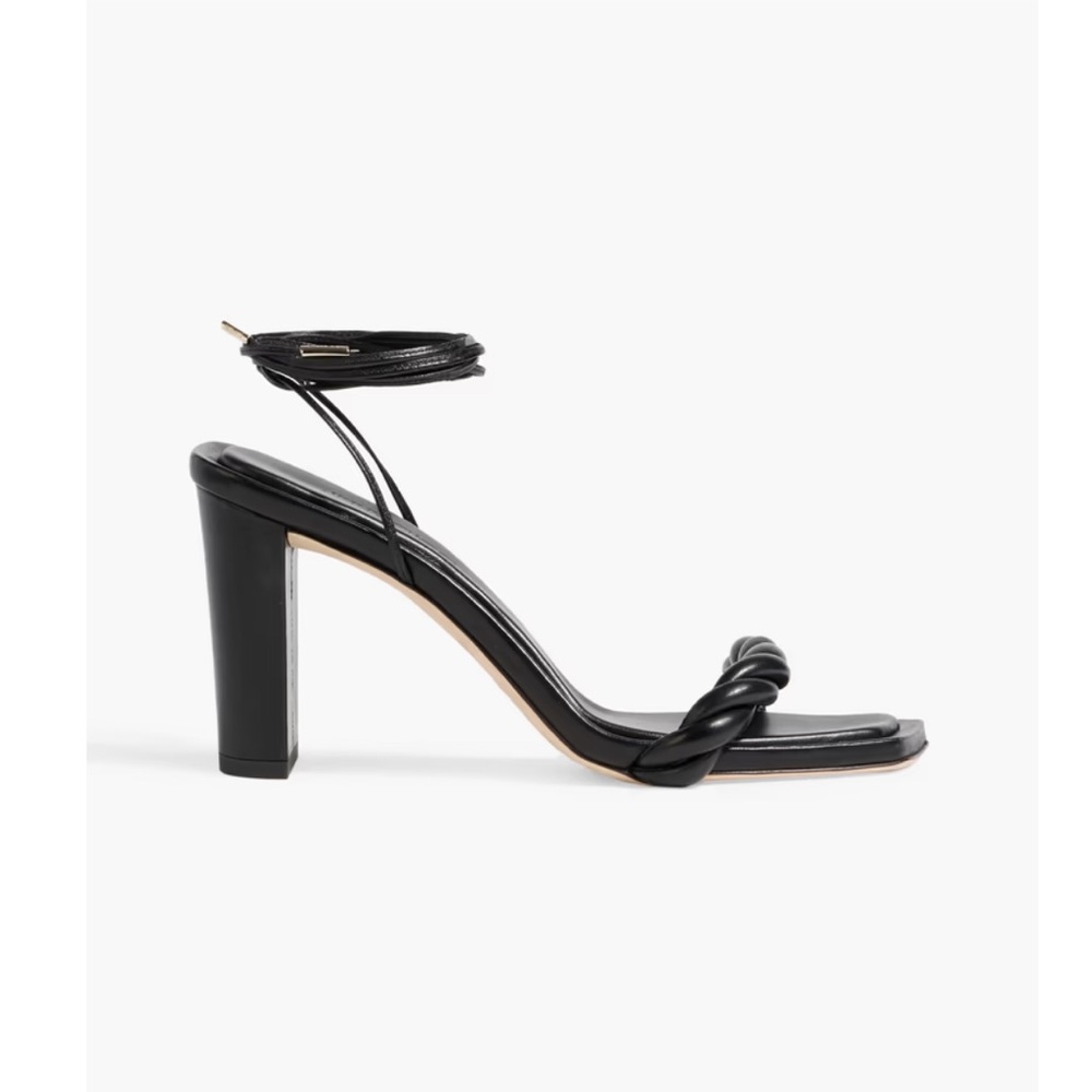 Black Jimmy Choo Diosa 85 twisted leather sandals